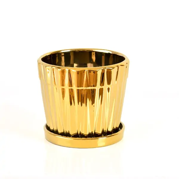 Gold electroplating Small Planter for Indoor Plants and Succulents