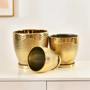 Gold Electroplating Flower Pots