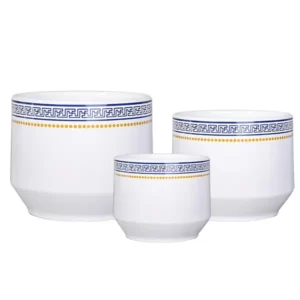 Оптовая продажа 6-дюймовые белые керамические горшки для растений оптом Декор