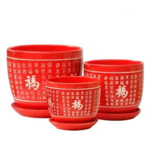 Традиционные керамические горшки для комнатных растений 5 дюймов красного цвета