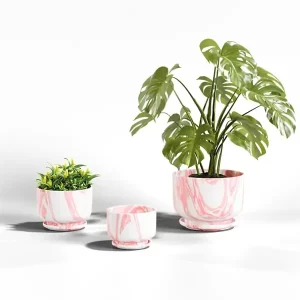 Marbled Ceramic Planter Set Wholesale