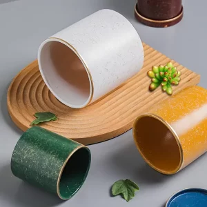 8cm Electroplated White Small Ceramic Pot_1