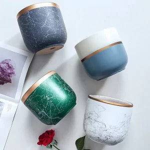 6 inch low round flower pots