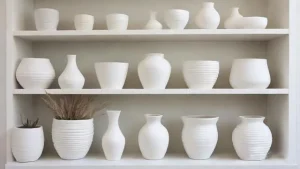 A-Wedding-Table-Setting-with-White-Ceramic-Pots-and-Floral-Arrangements