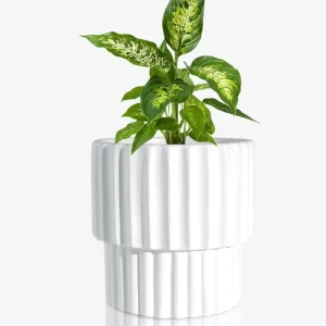 Wholesale Modern White Pattern Ceramic Flower Pots