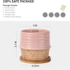 Wholesale Two-Tone Pattern Ceramic Flower Pots (3)