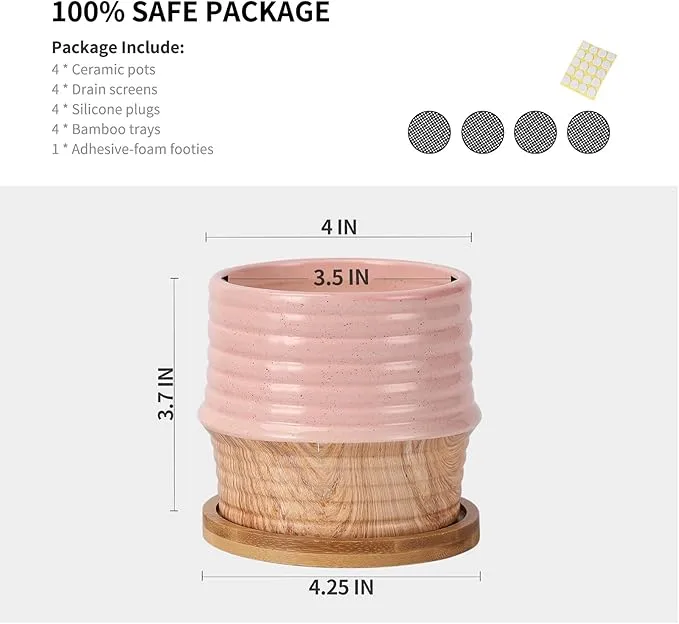 Wholesale Two-Tone Pattern Ceramic Flower Pots (3) Wholesale Two-Tone Pattern Ceramic Flower Pots (3)