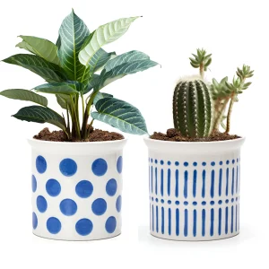 Wholesale Blue Pattern Ceramic Flower Pots
