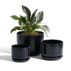 Wholesale Matte Black Ceramic Flower Pots