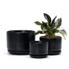 Wholesale Matte Black Ceramic Flower Pots