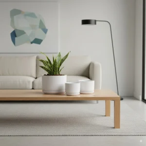 Wholesale Matte White Ceramic Flower Pots – Modern Planters with Saucers in Bulk (5)