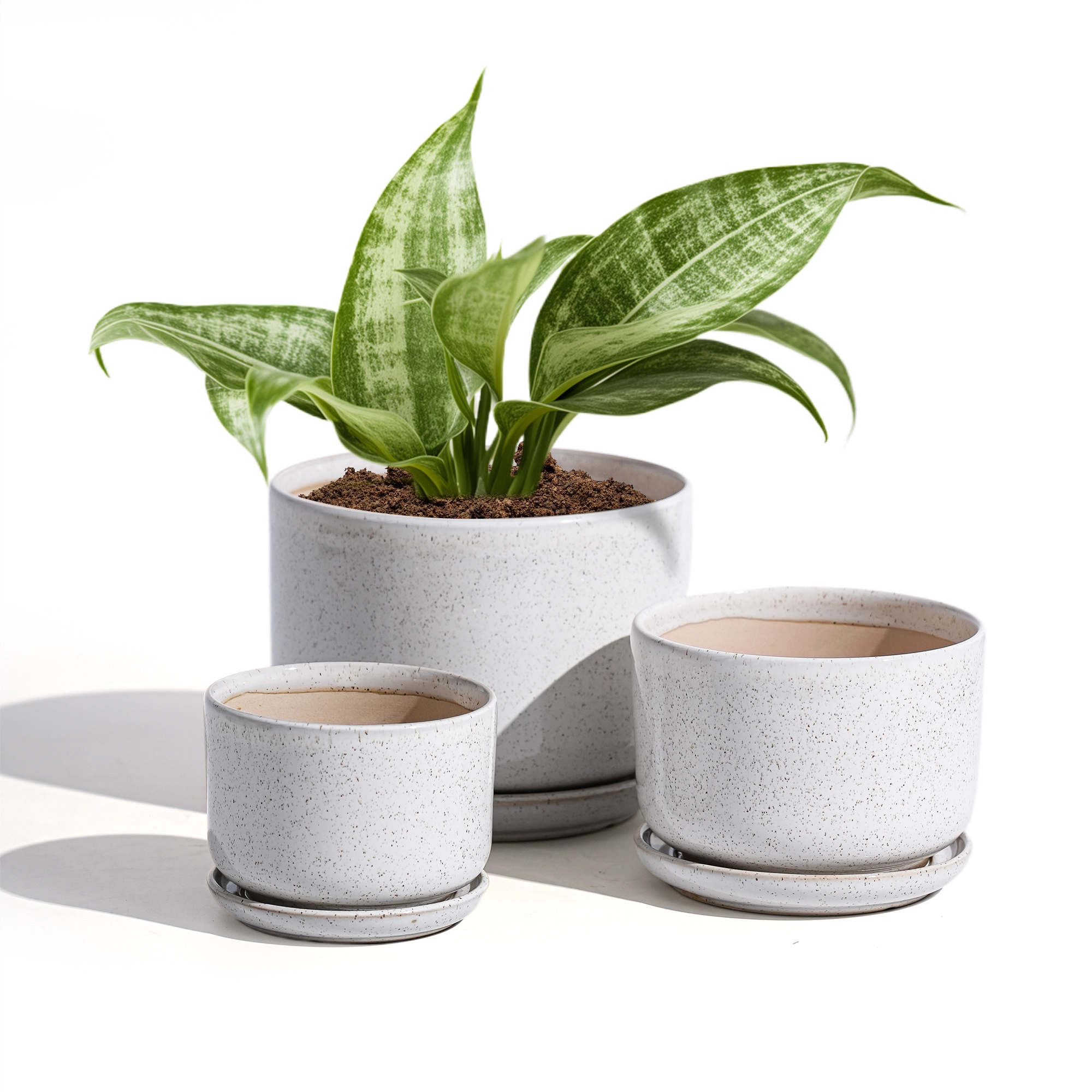 Wholesale Speckled Ceramic Flower Pots  Modern Planters