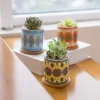 Wholesale Pattern Ceramic Flower Pots – Colorful Bohemian Planters (1)