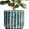 Bubble-Glazed Fluted Ceramic Planter – Wholesale Flower Pot