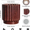 Rust Reactive Glaze Ceramic Planter – Wholesale Fluted Flower Pot