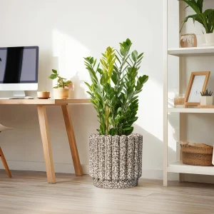Textured Ceramic Planter – Wholesale Fluted Glaze Flower Pot