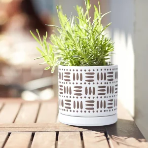 Modern Patterned Ceramic Planter Set for Wholesale