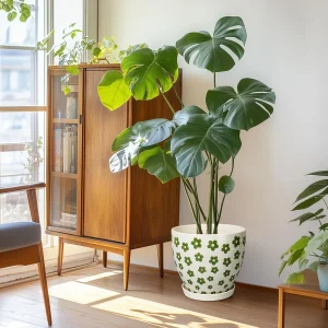 floral ceramic planter