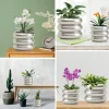 Modern Silver Ceramic Pots Wholesale Decorative Planters