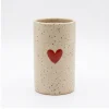 Wholesale Speckled Heart Ceramic Flower Pot
