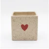 Wholesale Speckled Heart Ceramic Flower Pot