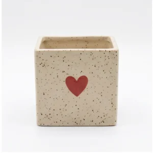 Wholesale Speckled Heart Ceramic Flower Pot