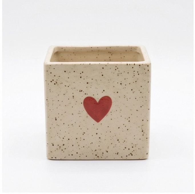 Wholesale Speckled Heart Ceramic Flower Pot (3) Wholesale Speckled Heart Ceramic Flower Pot