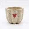 Wholesale Speckled Heart Ceramic Flower Pot