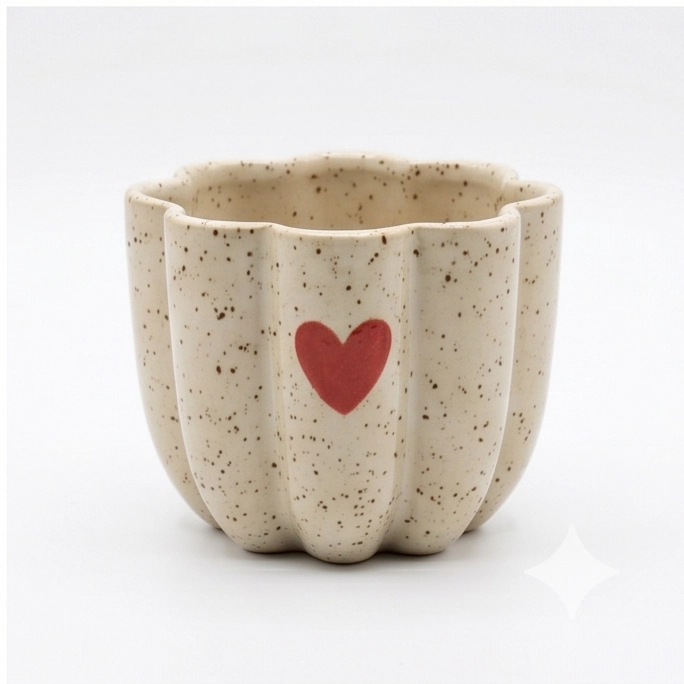 Wholesale Speckled Heart Ceramic Flower Pot (4) Wholesale Speckled Heart Ceramic Flower Pot