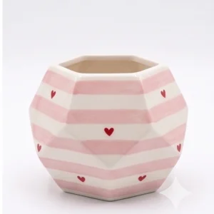 pink-striped-ceramic-flower-pot