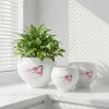 Wholesale Ceramic Flower Pots with Floral Botanical Design