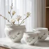 Wholesale Ceramic Flower Pots with Floral Botanical Design