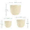 Wholesale Ceramic Plant Pots with Sculpted Wave Texture