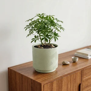 Wholesale Crosshatch Ceramic Plant Pot – Textured Indoor Planter